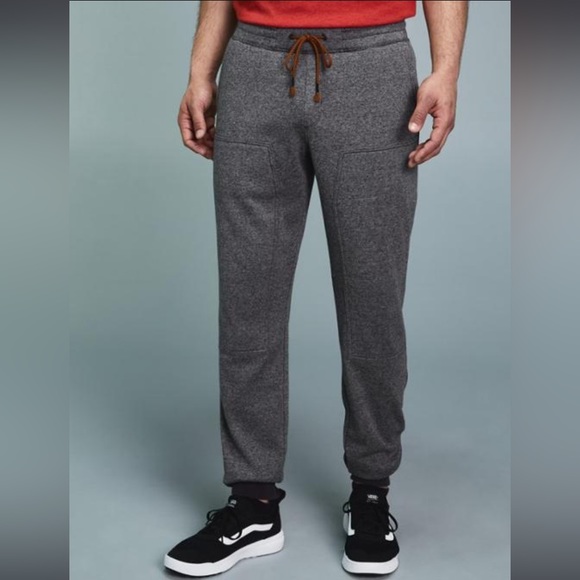 REI Cooperative Co-Op Mens Size XXL Grey Nook Fleece Pants Joggers Drawstring - Picture 1 of 16